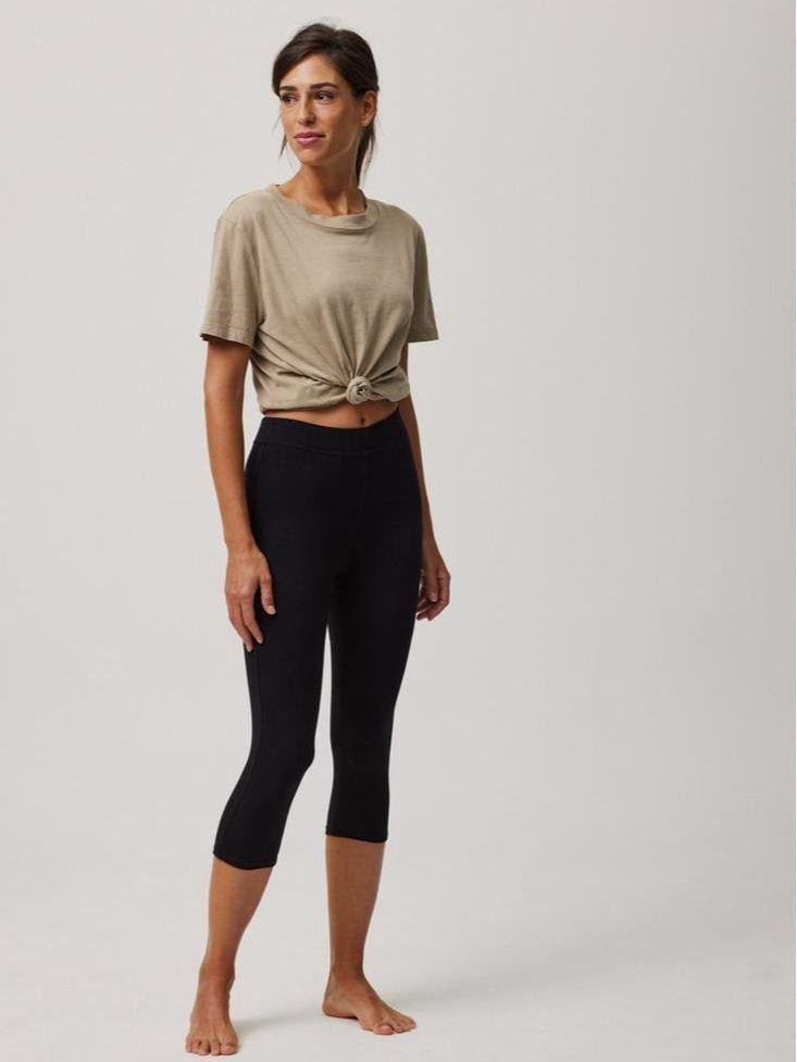 Ysabel mora Leggings básicos pirata mujer negro 70216
