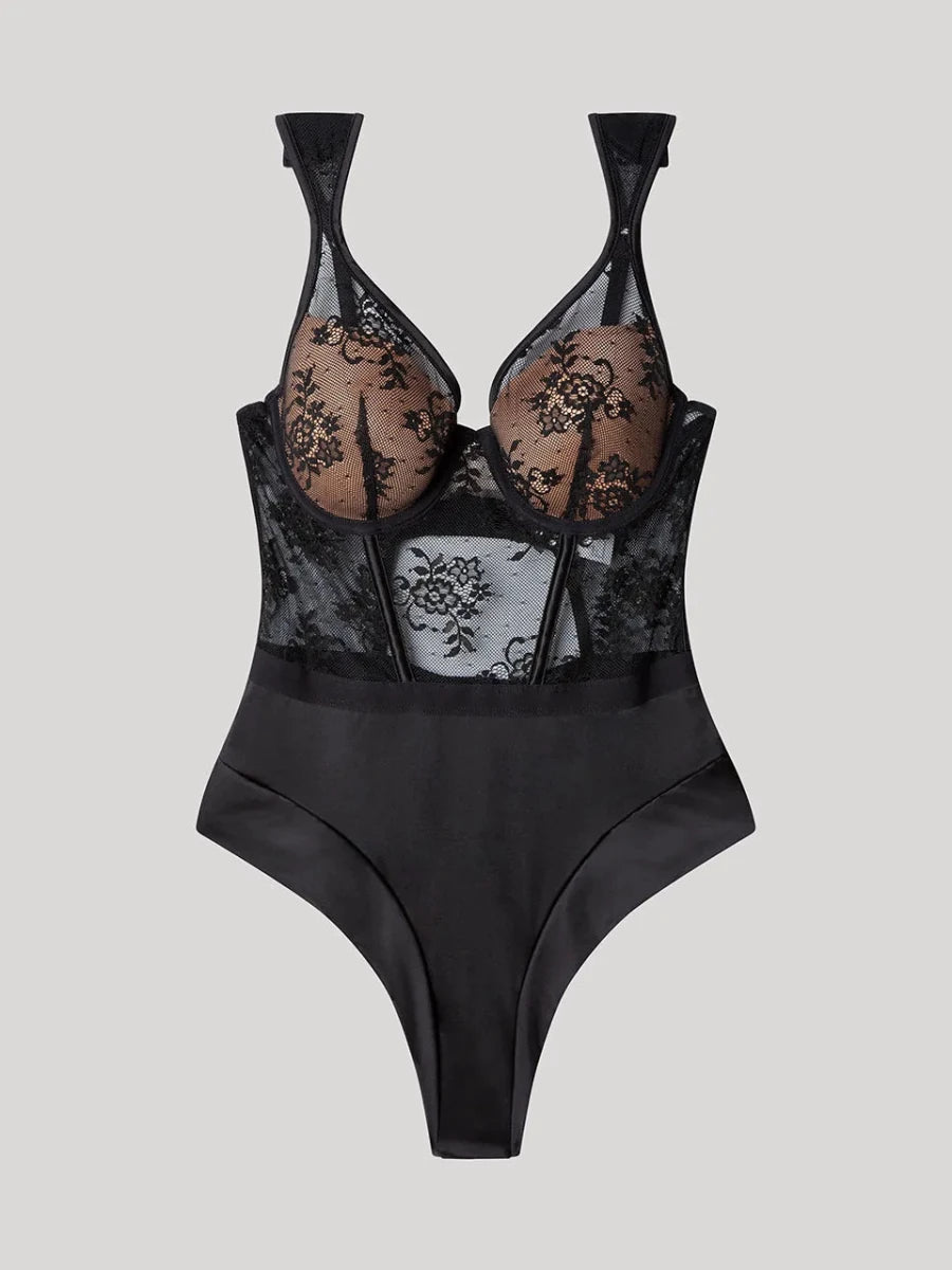 Body encaje all over hombreras - Athenea y Laia Market