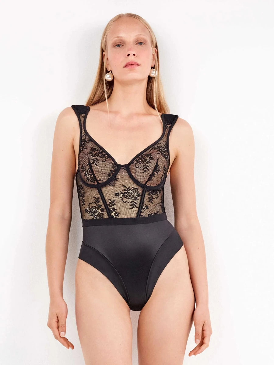 Body encaje all over hombreras - Athenea y Laia Market