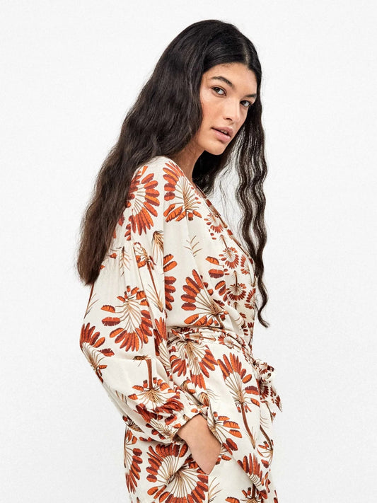 Kimono estampado palmeras - Athenea y Laia Market