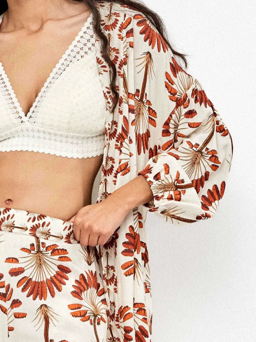 Kimono estampado palmeras - Athenea y Laia Market