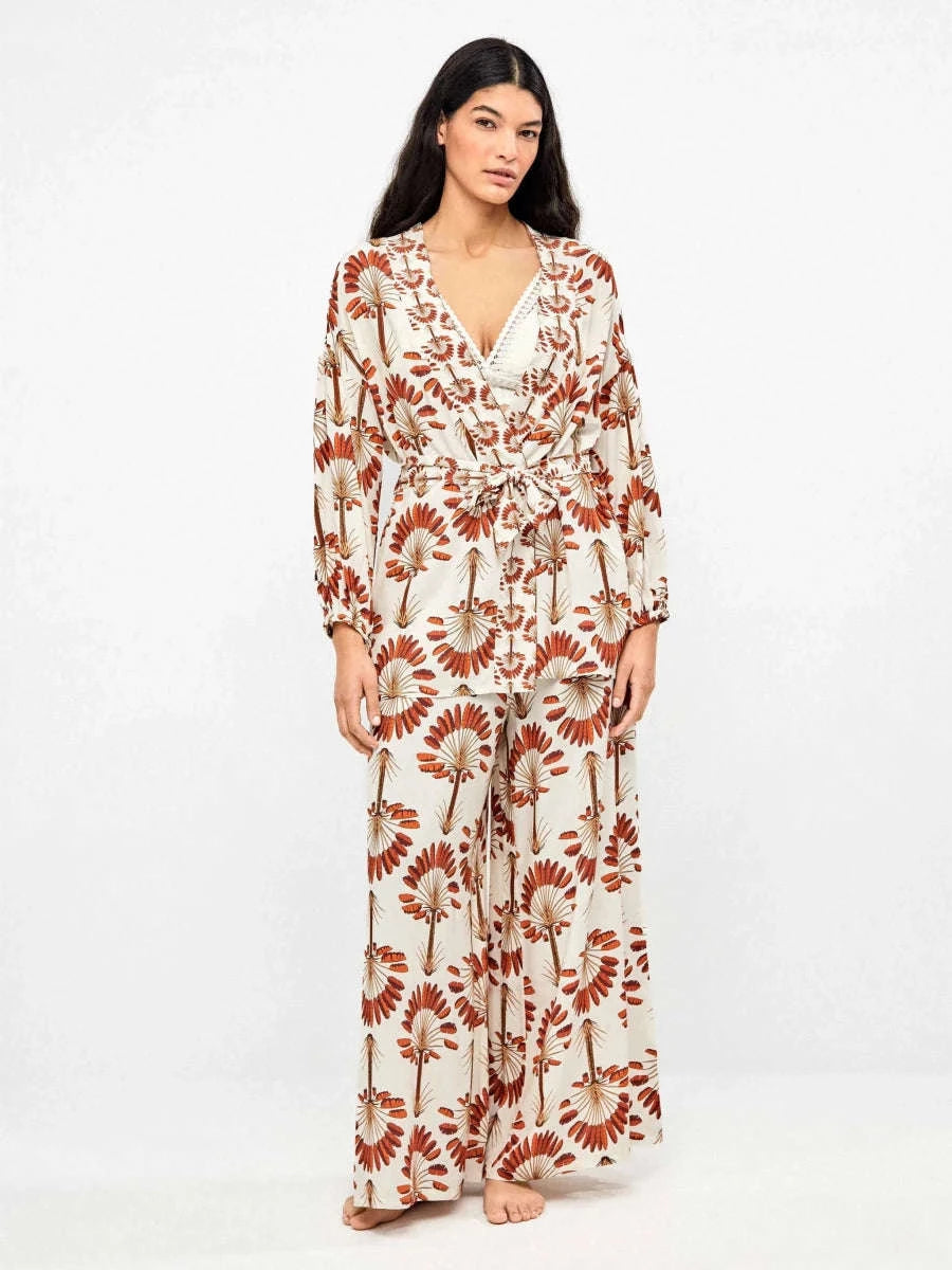 Kimono estampado palmeras - Athenea y Laia Market