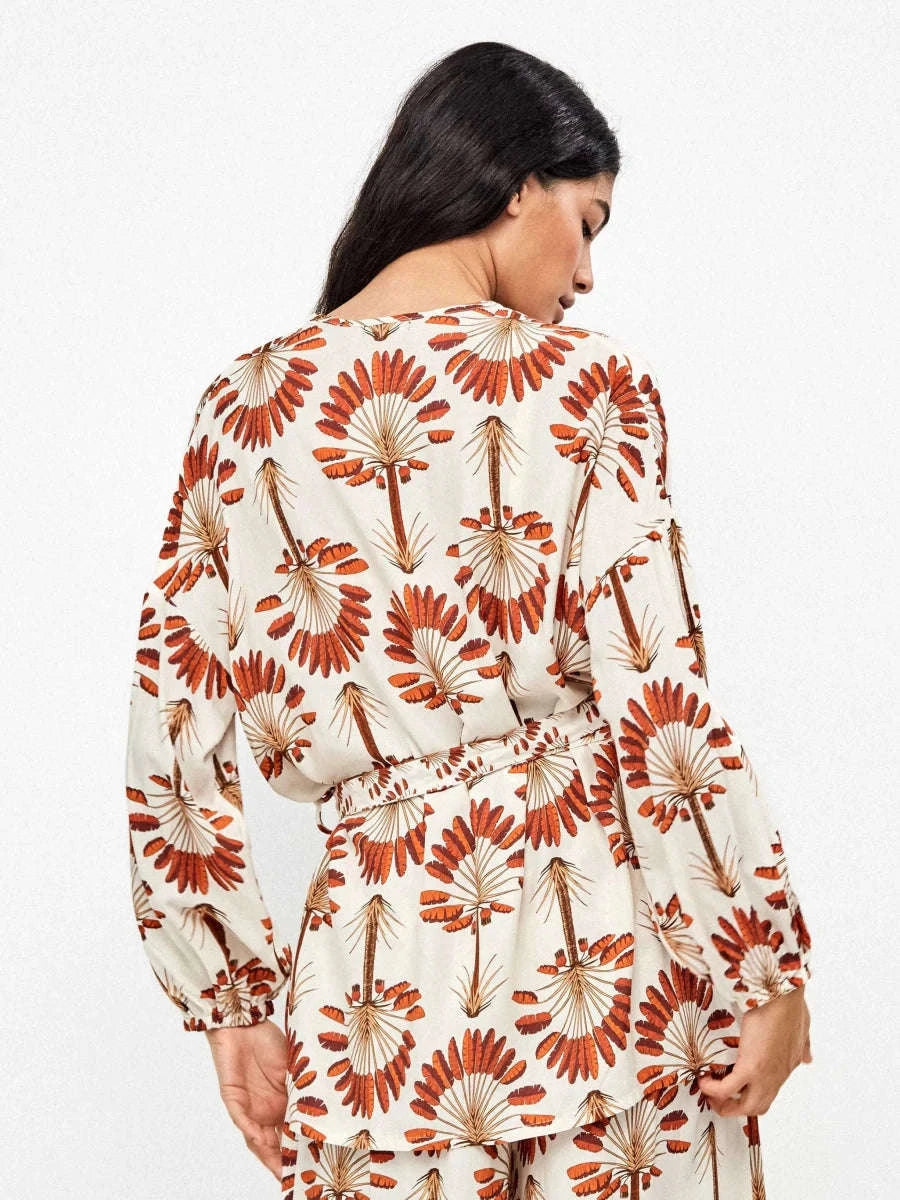 Kimono estampado palmeras - Athenea y Laia Market