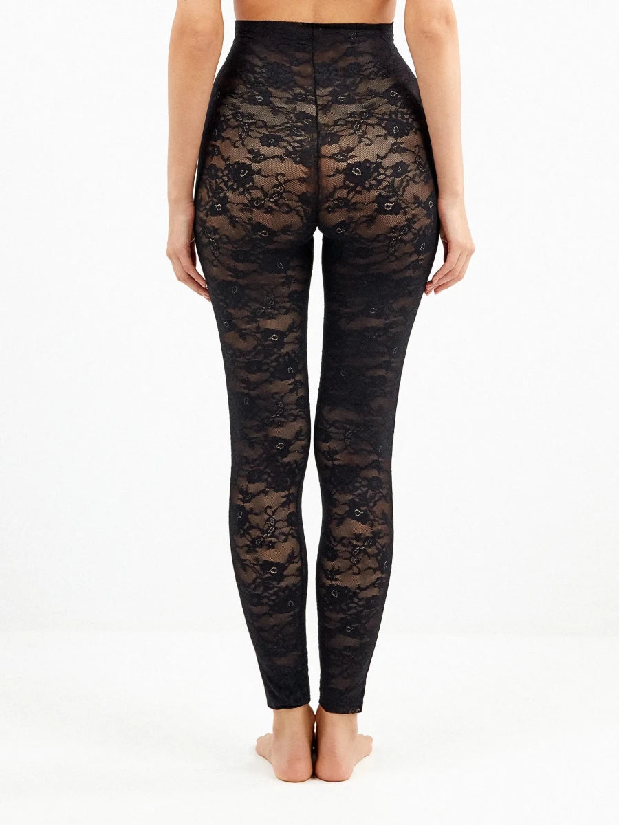 Legging largo moldeador de encaje floral - Athenea y Laia Market