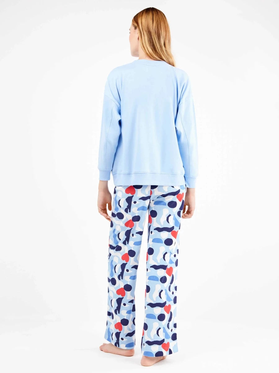 Pijama en punto interlock motivos corazones - Athenea y Laia Market