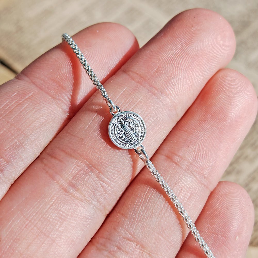 Pulsera Protectora S925: Medalla de San Benito - Athenea y Laia Market
