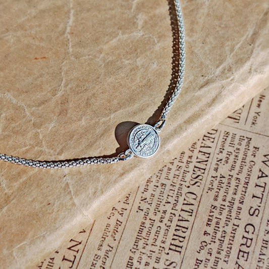 Pulsera Protectora S925: Medalla de San Benito - Athenea y Laia Market