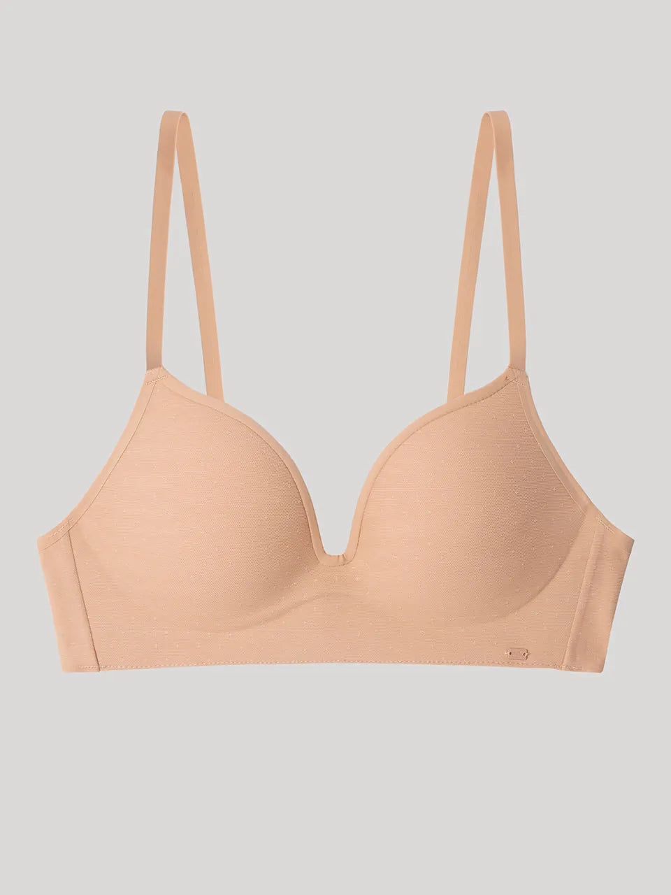 Sujetador push up sin aro en tejido plumetti