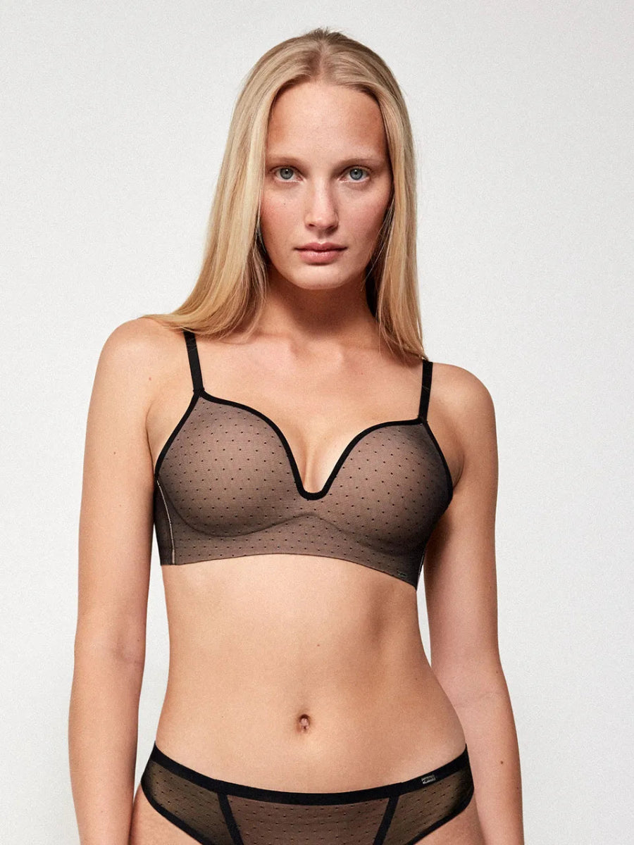 Sujetador push up sin aro en tejido plumetti - Athenea y Laia Market